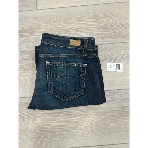 Paige Laurel Canyon Jeans 29 Low Rise Bootcut Dark Wash - Picture 2 of 5